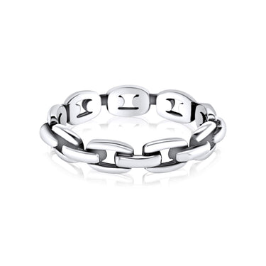 Silver Chain Link Ring